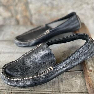 Polo Black Leather Men's Loafers